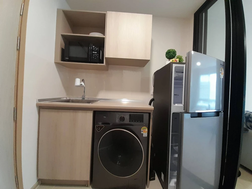 For rent: D Condo Hype Rangsit, 5th floor, studio room with complete electrical appliances. Good like this, reserve now.