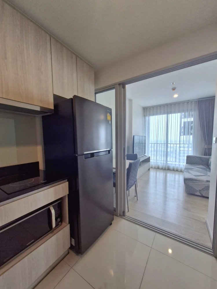 For rent: Niche Mono Chaengwattana, 31st floor, very high floor, north facing, view of Muang Thong, fully furnished with appliances, beautiful and rel