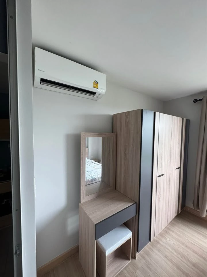 For rent: Niche ID Seri Thai-Wongwaen, 2nd floor, Building A, furniture and electrical appliances included. Hurry and reserve before you miss out. Res