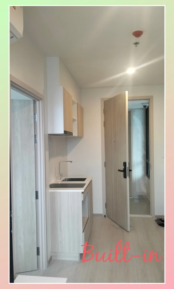 For rent: New Noble Ratchada-Ladprao, corner room, 22nd floor, great view, no buildings blocking, fully furnished, built-in, don't miss out!