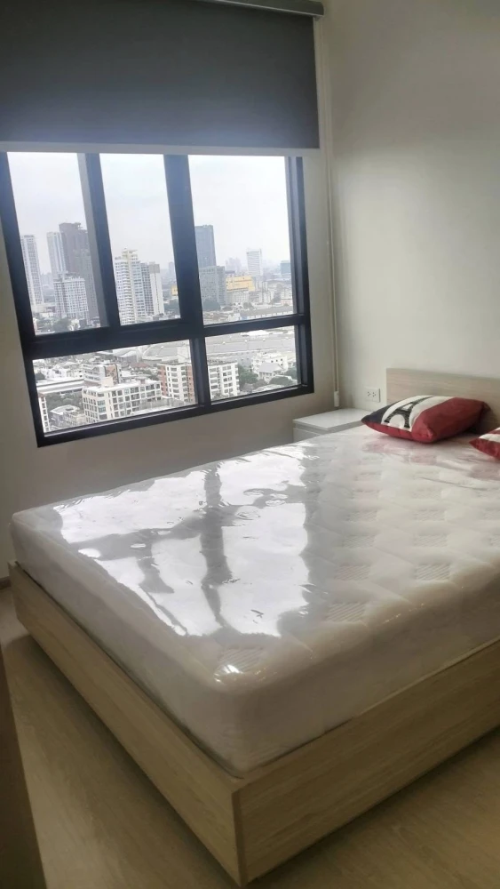 For rent: New Noble Ratchada-Ladprao, corner room, 22nd floor, great view, no buildings blocking, fully furnished, built-in, don't miss out!