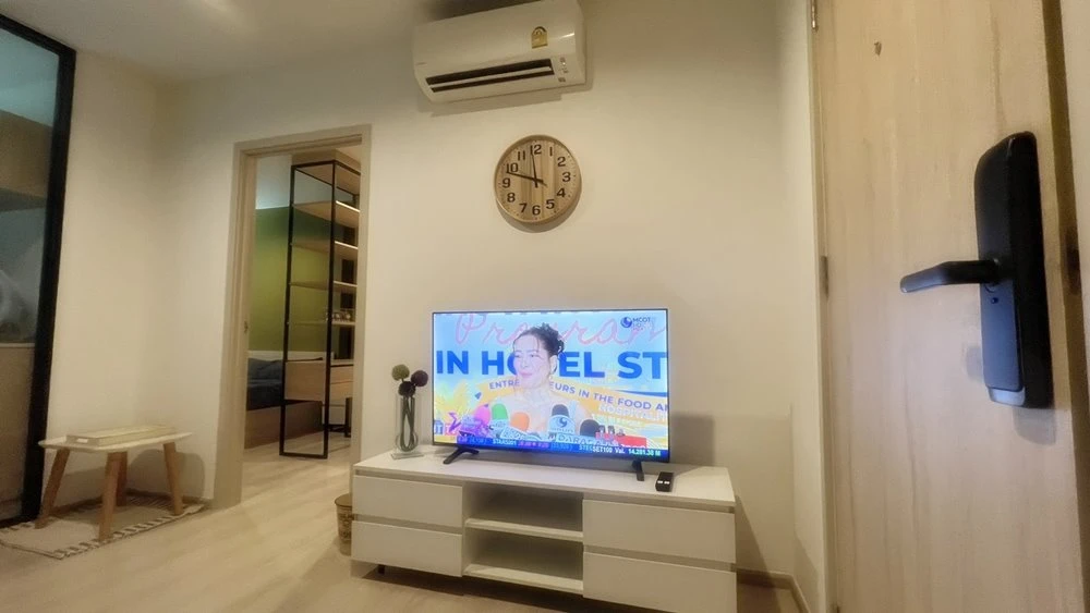 For rent, New Noble Srinakarin-Lasalle, clear view, separating the kitchen Complete electrical appliances. Book now. Hurry up. Don't be late.