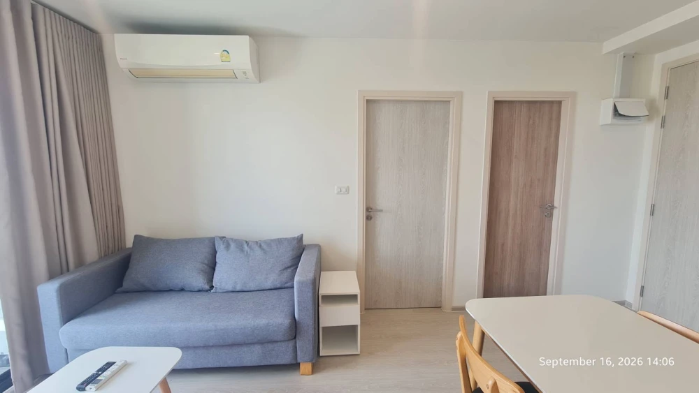 For Rent: New Noble Chaengwattana – Spacious corner unit on the 25th floor with a beautiful view; fully furnished and equipped with appliances, ready