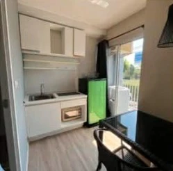 For rent: Plum Condo Park Rangsit Phase 1, Building C, 2nd floor, exterior view, fully furnished. You can't miss this opportunity!
