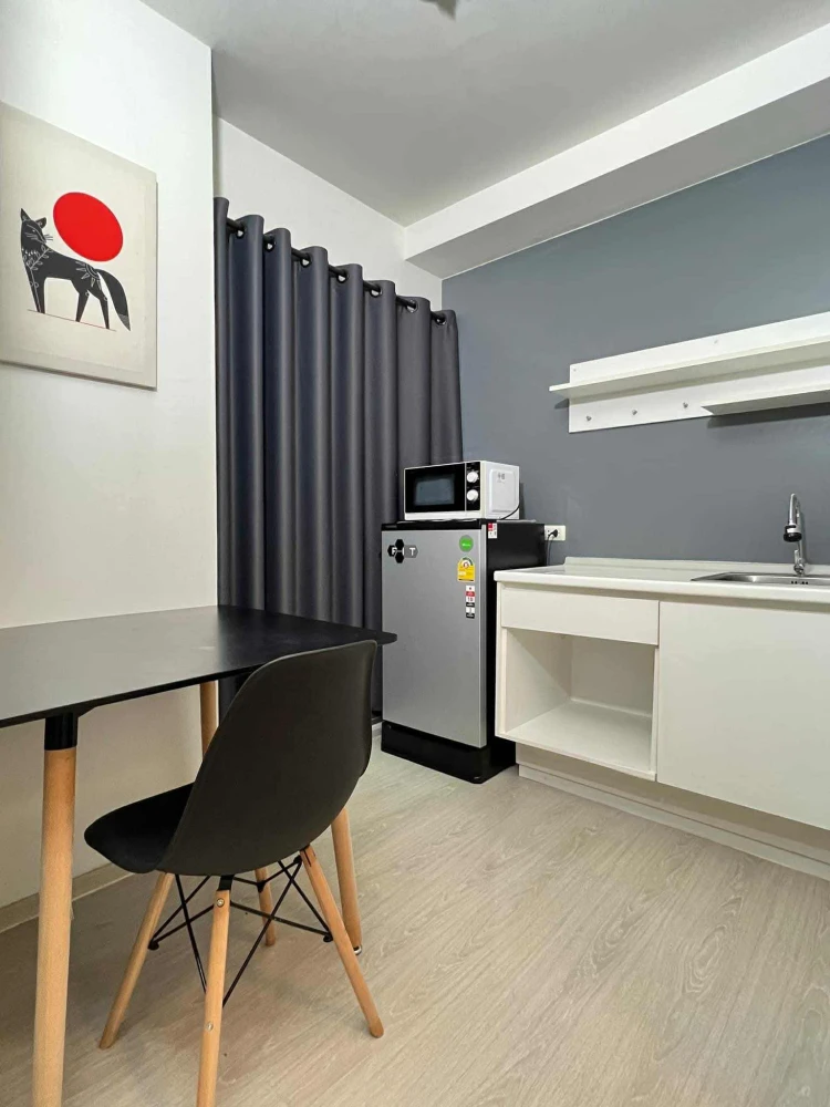 For rent: Plum Condo Park Rangsit Phase 1, Building D, 4th floor, fully furnished, reserve now.