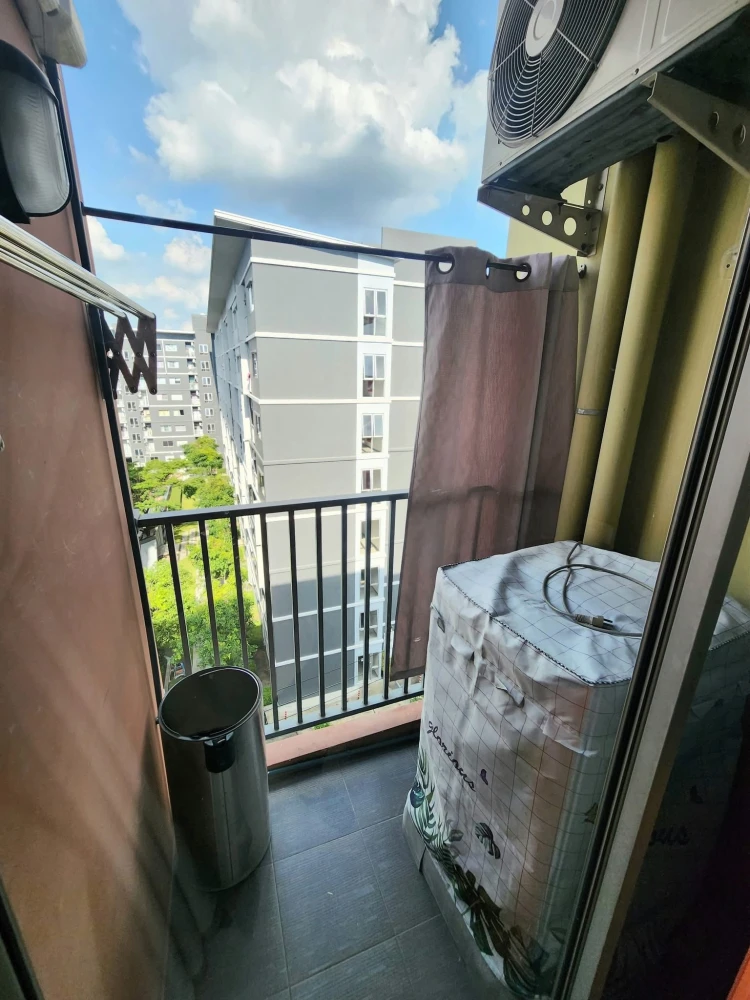 For rent: Plum Condo Park Rangsit Phase 3, near 7-11, best floor, has washing machine, fully furnished, reserve now.