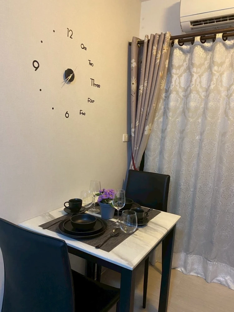For rent, Plum Condo Ramkhamhaeng 60 Interchange, corner room, beautiful view, cool breeze, fully furnished, ready to move in, don't miss it!!