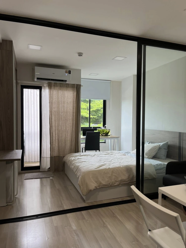 For rent: Plum Condo Saphan Mai Station, treetop view, shady and comfortable, fully furnished, ready to move in.