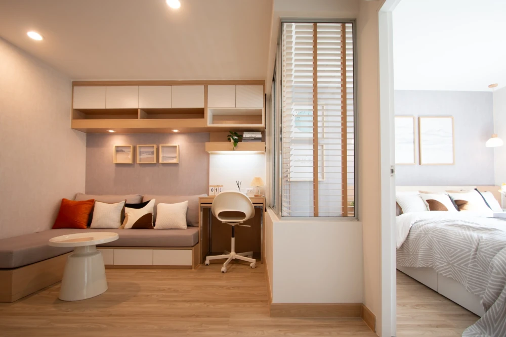 For rent, U Vibha-Ladprao, very minimal room, lots of storage, swimming pool view, don't miss out, reserve now.