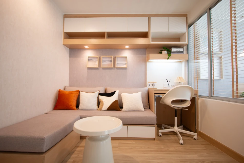 For rent, U Vibha-Ladprao, very minimal room, lots of storage, swimming pool view, don't miss out, reserve now.