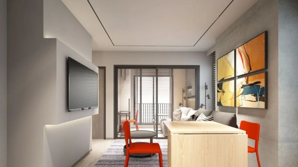 For rent: Rich Point at BTS Wutthakat, 3rd floor, corner room, fully furnished, nice to live in, book now, don't wait.