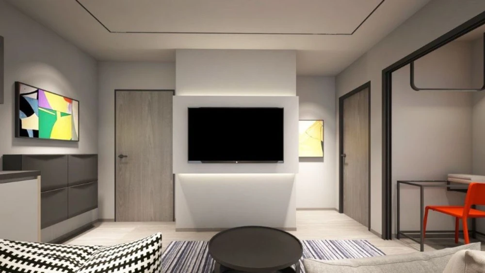 For rent: Rich Point at BTS Wutthakat, 3rd floor, corner room, fully furnished, nice to live in, book now, don't wait.