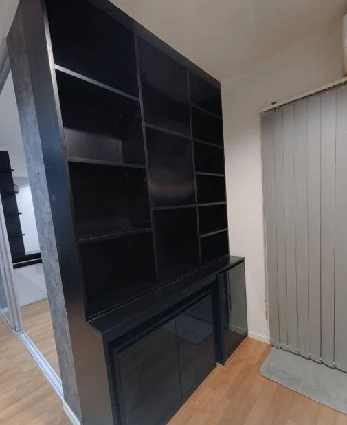For rent: Lumpini Park Rama 9-Ratchada, 27 sq.m. room with city view towards RCA, loft style built-in furniture. Book now before it's too late!
