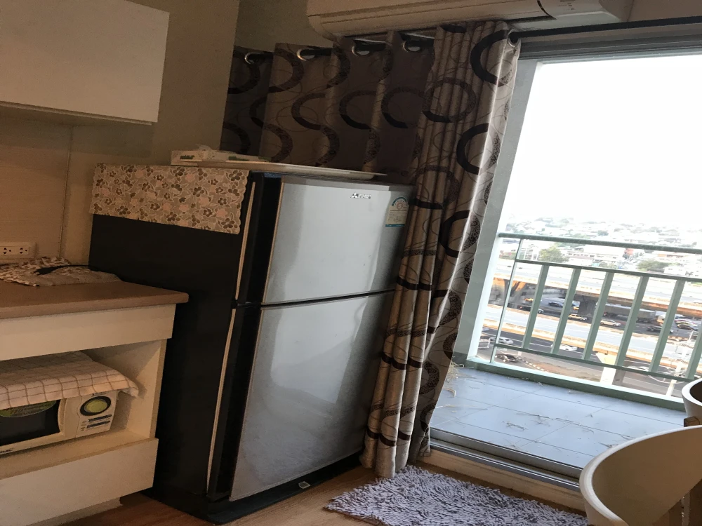 For rent, Lumpini Park Petchkasem 98, 17th floor, Building A, beautiful room, built-in, nice, complete with electrical appliances.