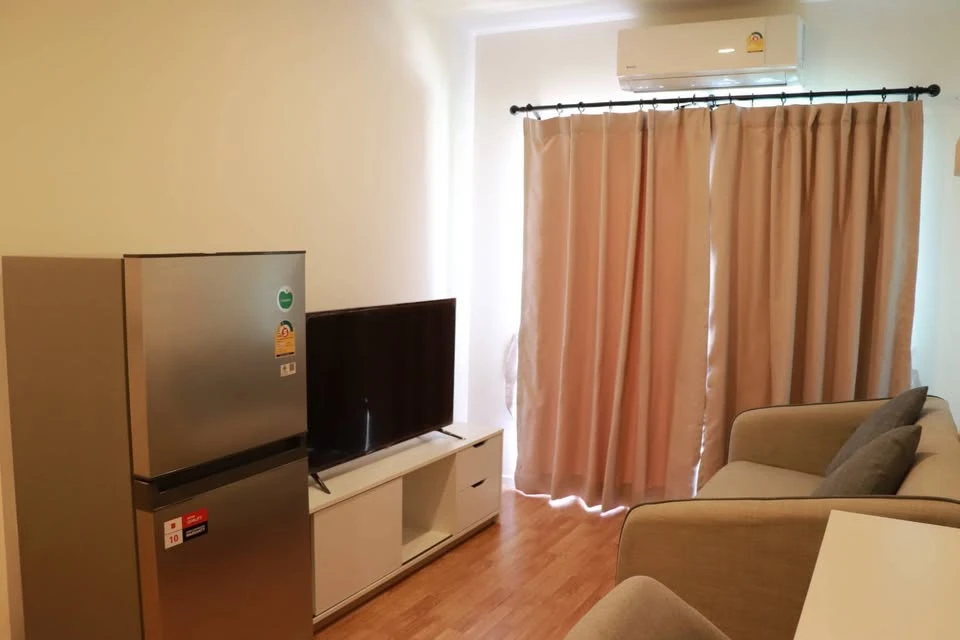 For rent: Lumpini Ville Phra Nang Klao-Riverview, ready to move in, fully furnished, good price, hurry and reserve now.