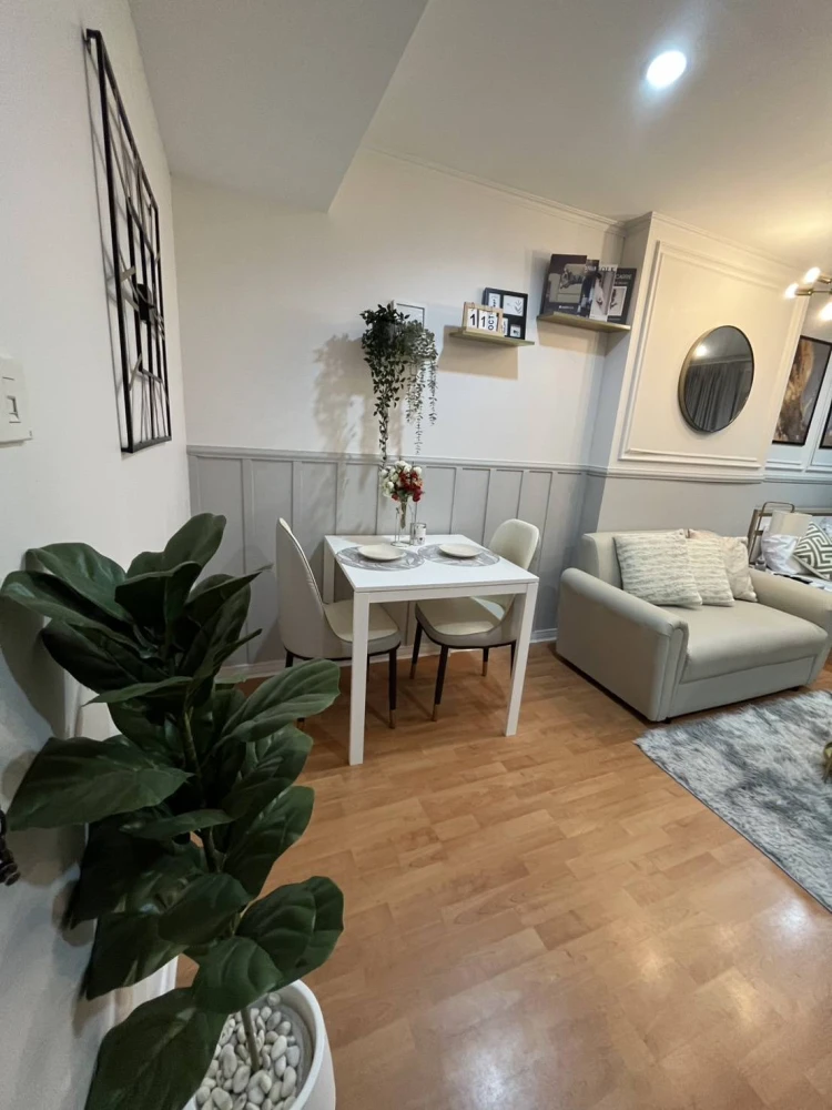For rent, Lumpini Ville Ramkhamhaeng 44, decorated room, very beautiful, big mattress, 5-star softness, low price, book now.