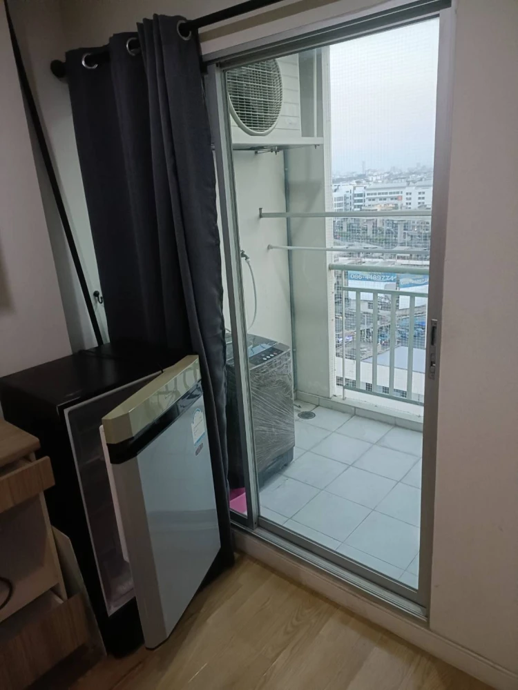 For rent, Lumpini Ville Ladprao-Chokchai 4, built-in furniture, not hot, city view, no building block, if interested, hurry