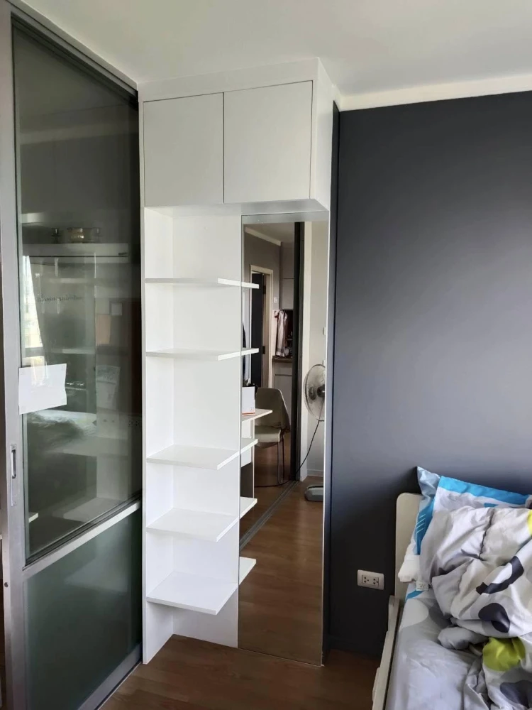 For rent: Lumpini Ville Sukhumvit 109 - Bearing, 7th floor, corner room, good view, no buildings blocking the view, complete with furniture and electr