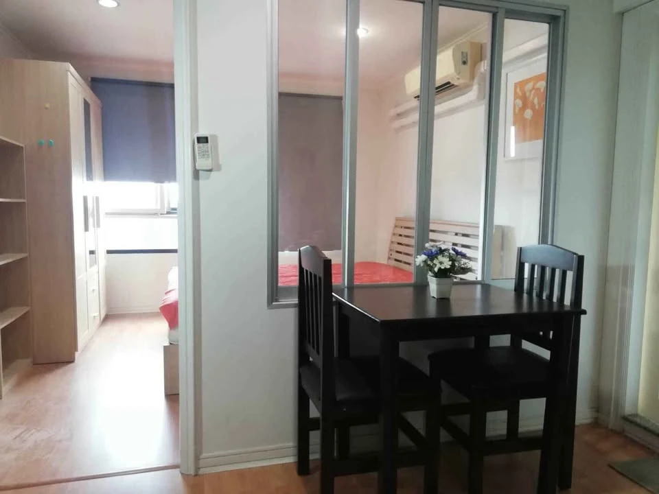 For rent: Lumpini Ville Sukhumvit 77, 8th floor, Building 1, roadside, north facing, open view, fully furnished, just bring your bags and move in.