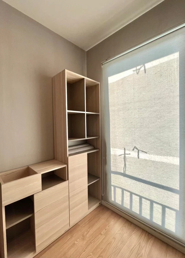 For rent: Lumpini Ville On Nut 46, garden view, studio room with sliding doors, fully furnished and appliances, ready to move in.