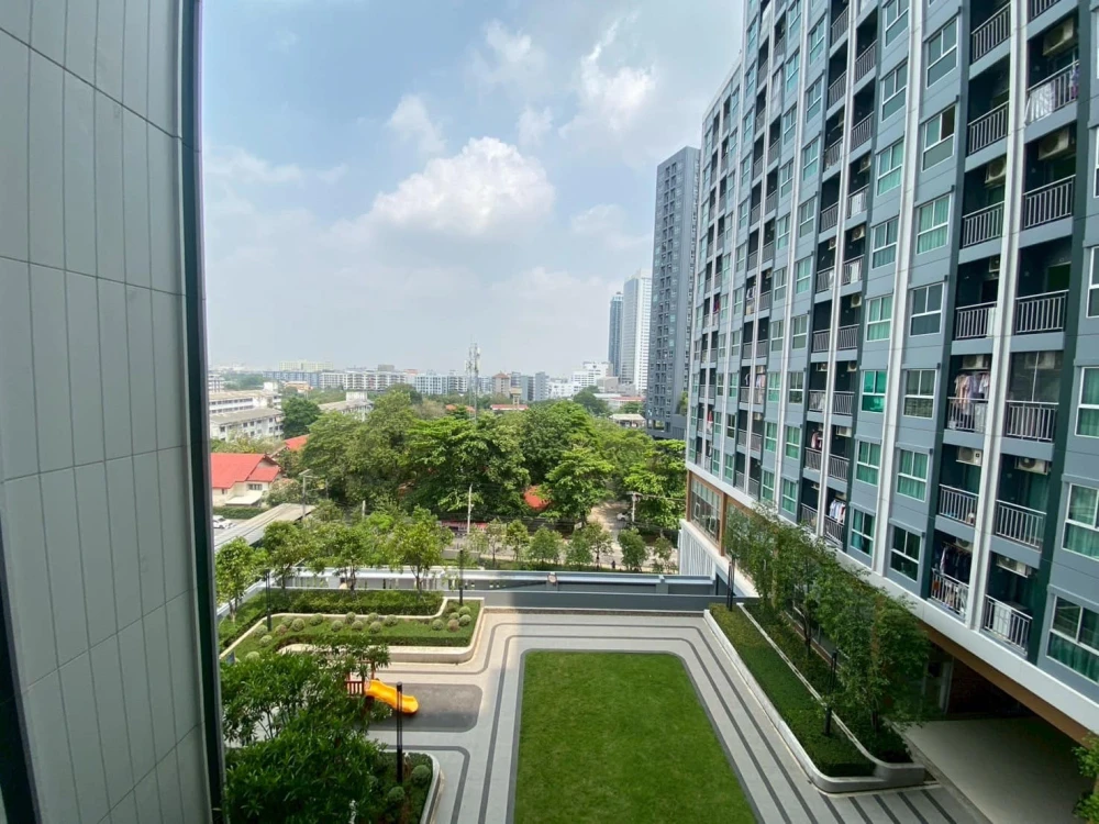 For rent: Lumpini Ville Chaeng Watthana-Pak Kret Station, 8th floor, central field view, washing machine included, great value, hurry and book now!