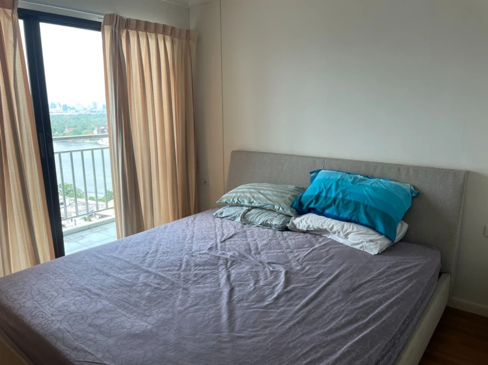 For rent: Lumpini Place Narathiwat - Chao Phraya, 21st floor, river view, fully furnished room, ready to move in, book now