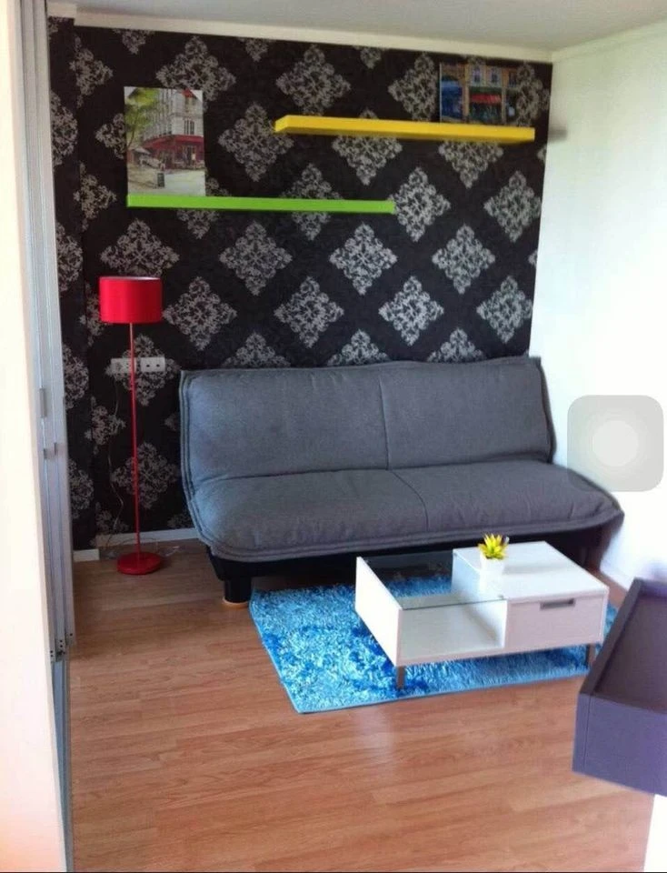 For rent, Lumpini Mega City Bangna, 1 bedroom, good wallpaper. Complete facilities, book now.