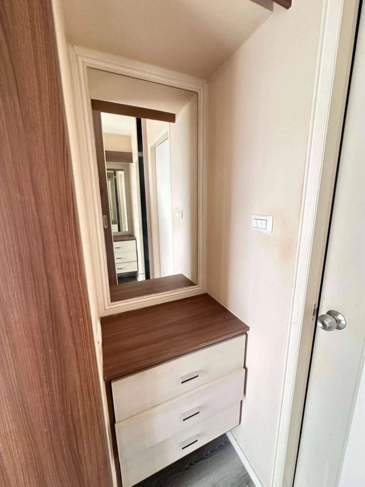 For rent: Lumpini Mega City Bangna, 2 bedrooms, 2 bathrooms, 45 sq m, 7th floor, garden view, fully furnished + complete electrical appliances, ready