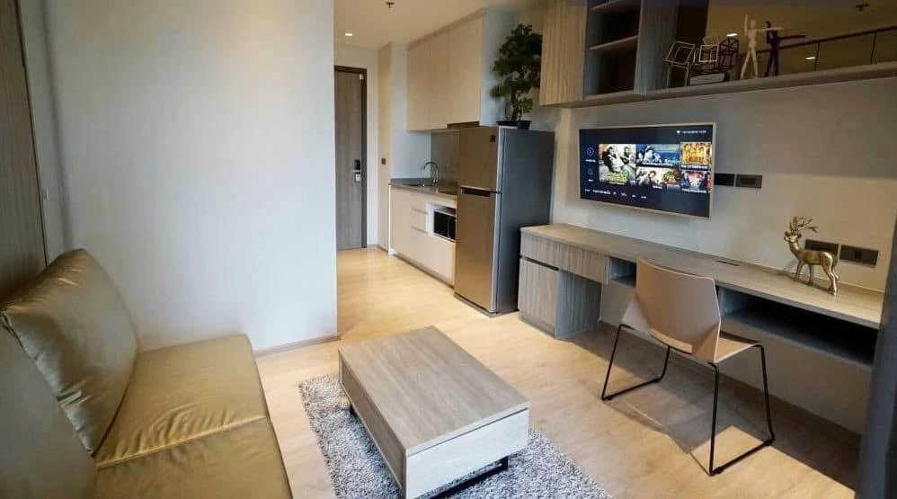 For rent: Whizdom Station Ratchada-Tha Phra. Ready to move in, fully furnished with appliances. Book now, don't miss out!