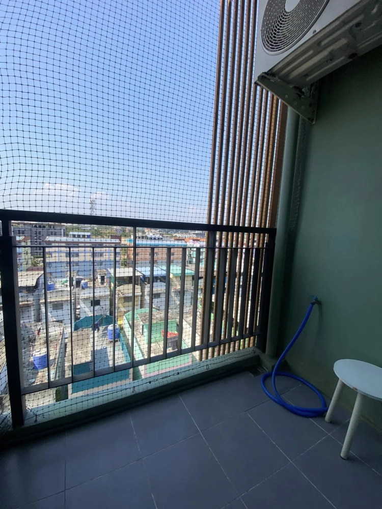 For rent: V Condo Ladkrabang Phase A, exterior view, furnished, appliances ready to use. Don't miss out!