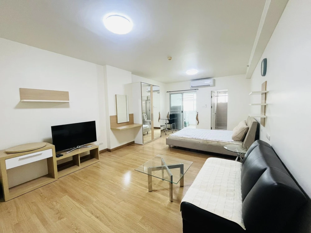For rent: Supalai Park Kaset, Studio room, digital lock, convenient, safe, high floor, beautiful night view, reserve now!