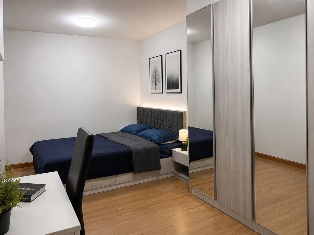For rent, Supalai Loft Chaengwattana, spacious room, 9th floor, unblocked view, complete electrical appliances. Book now quickly.