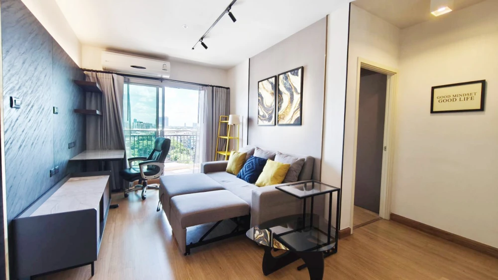 For rent: Supalai Vista, Pak Kret Intersection, 9th floor, corner room, spacious, complete facilities, you shouldn't miss it.