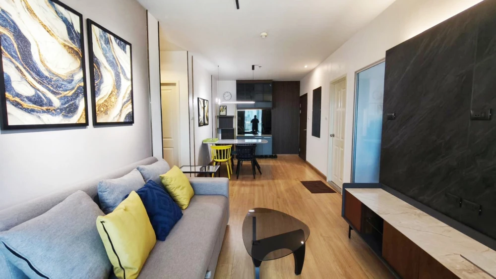 For rent: Supalai Vista, Pak Kret Intersection, 9th floor, corner room, spacious, complete facilities, you shouldn't miss it.