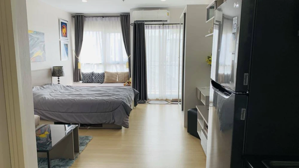 For rent Supalai Veranda Phasi Charoen Station Studio room, fully furnished, full electrical appliances, hurry and book now.