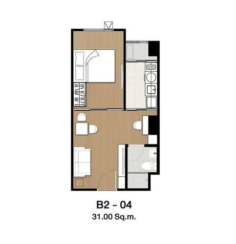 For rent: Kensington Phahon Yothin 63. Special soundproof walls added to the bedroom area. Comfortable and private. Reserve now.