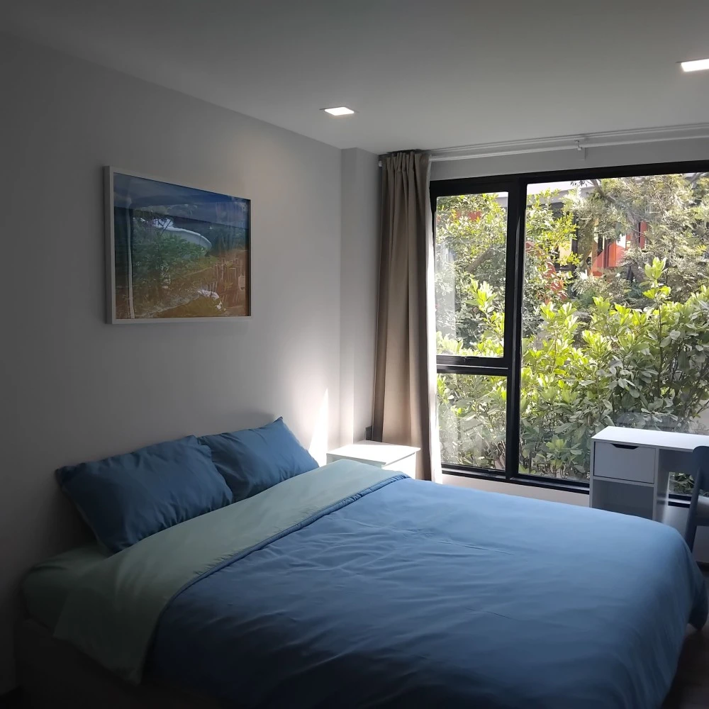 For rent, Kev Embrio Rangsit, 1 Bedroom Extra, separate dressing room, fully furnished, book now.