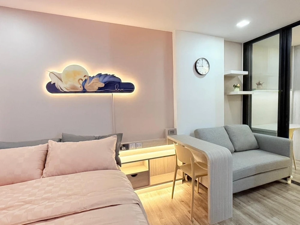 For rent, Cave Embrio Rangsit, 4th floor, beautiful view, fully furnished, book now.