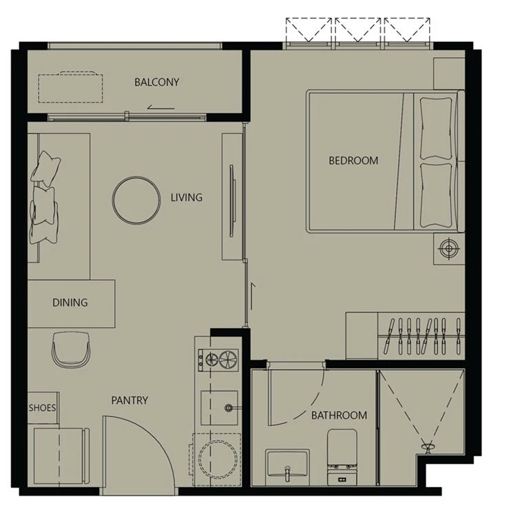 For rent!! The Key Rama 3, 17th floor, river view, beautiful room, fully furnished, ready to move in. Reserve now!!