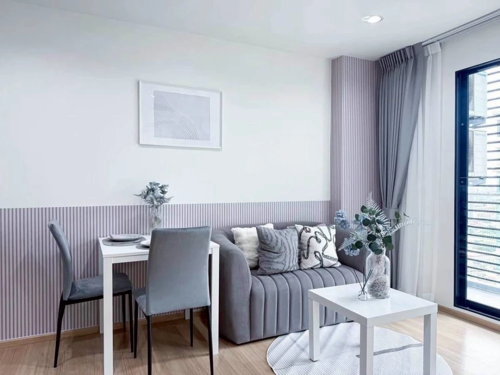 For rent!! The Base Chaengwattana, 6th floor, Building A, swimming pool view, fully furnished, ready to move in! Don't miss out!!