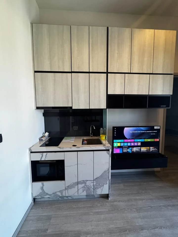 For rent: The Line Sukhumvit 101, beautiful and quiet city view, fully furnished, very attractive.
