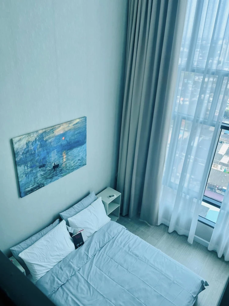 For rent: Metro Sky Prachachuen, Duplex room, special size, corner room, 50 square meters, hurry and reserve.