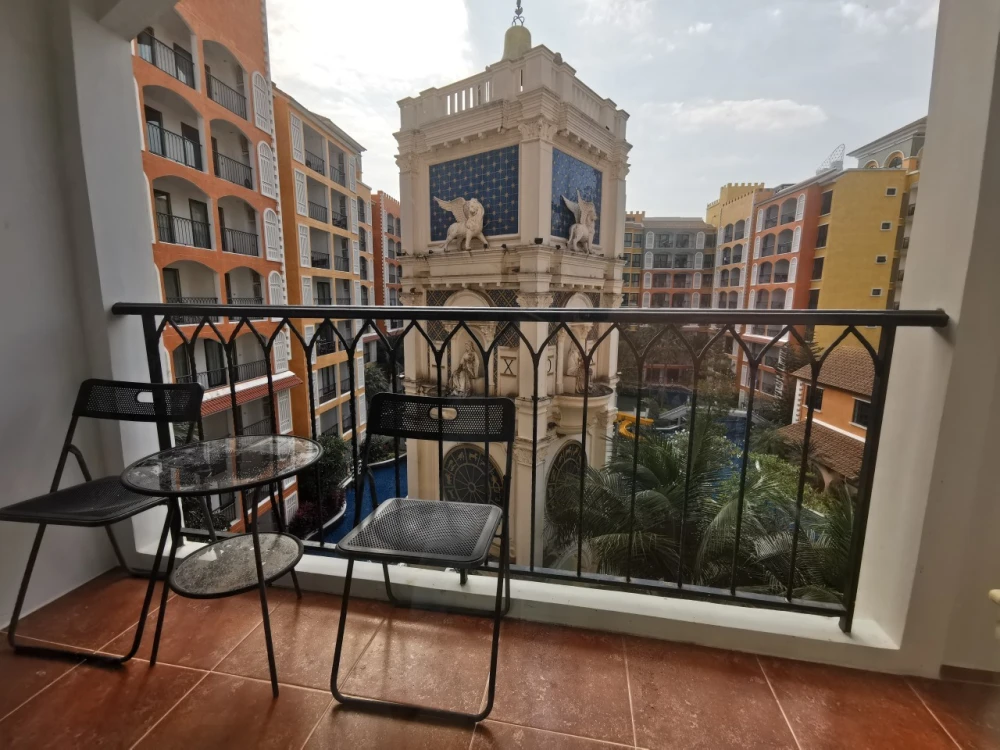 For rent: Venetian Signature Condo Resort Pattaya, 1 bedroom, 1 bedroom, decorated in a controlled tone, built-in walls, awesome, book now