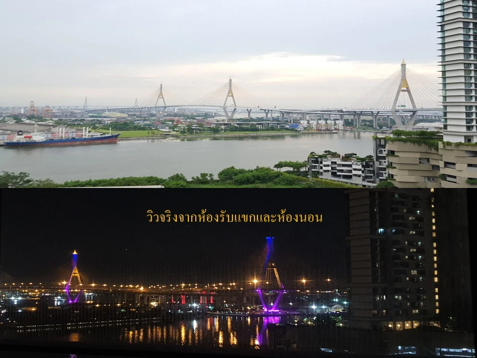For rent or sale, SV City Rama 3, beautiful view, river view + suspension bridge, spacious room with good decoration, hurry up and grab it.