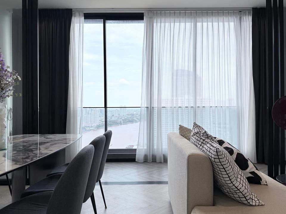 For rent: Chapter Charoen Nakhon-Riverside, spacious room, high floor, Chao Phraya River view, very beautiful, if you don't book, you'll miss out.