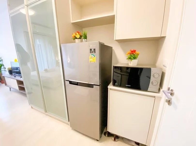 For rent: Chapter One Eco Ratchada - Huai Khwang, Studio room, 19th floor, high view, furnished, ready to move in, book now.