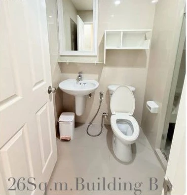 For rent: Manor Sanambinnam, Building B, 19th floor, size 26 sq m., fully furnished, book first, get it first.