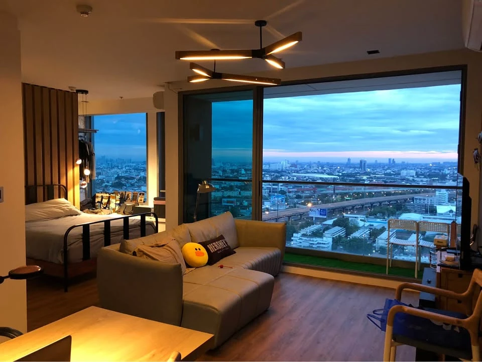 For rent: Vantage Ratchavipa, 27th floor, corner room, view from both north and south, fully furnished, ready to move in, fully furnished, book now, d