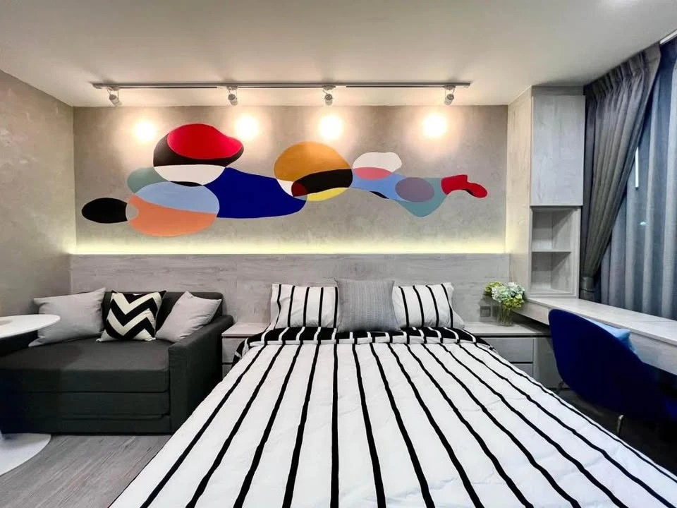 For rent: Atmoz Tropicana Bangna, decorated with built-in furniture, complete with electrical appliances. If you're late, you'll miss out.