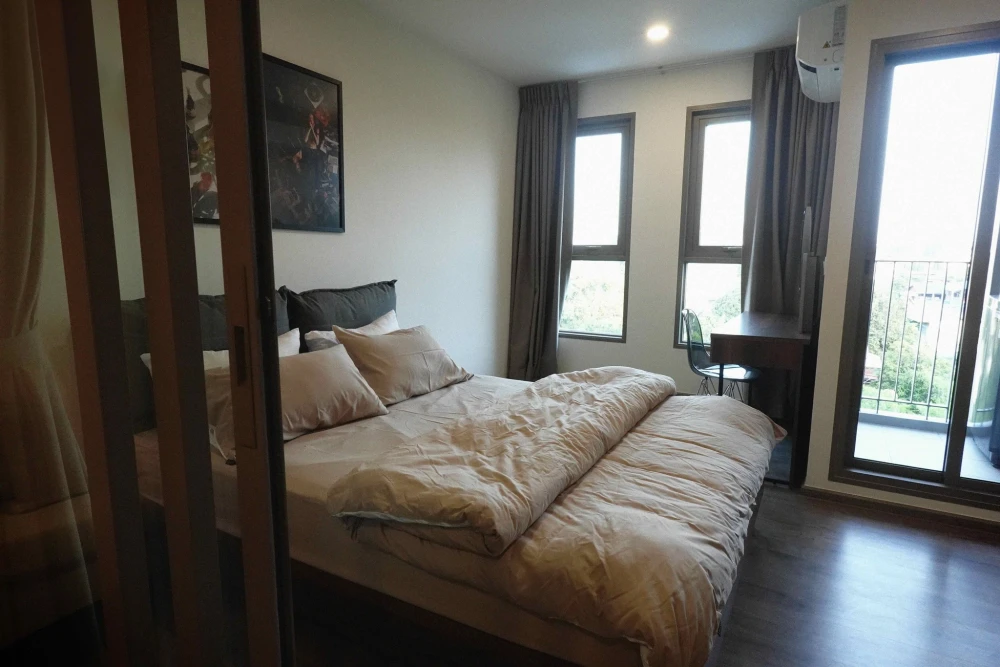 For rent: Aspire Pinklao - Arun Amarin, shady tree view, cool, not hot, fully furnished, book now.
